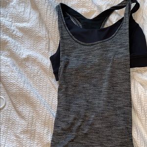lululemon grey built in bra tank top